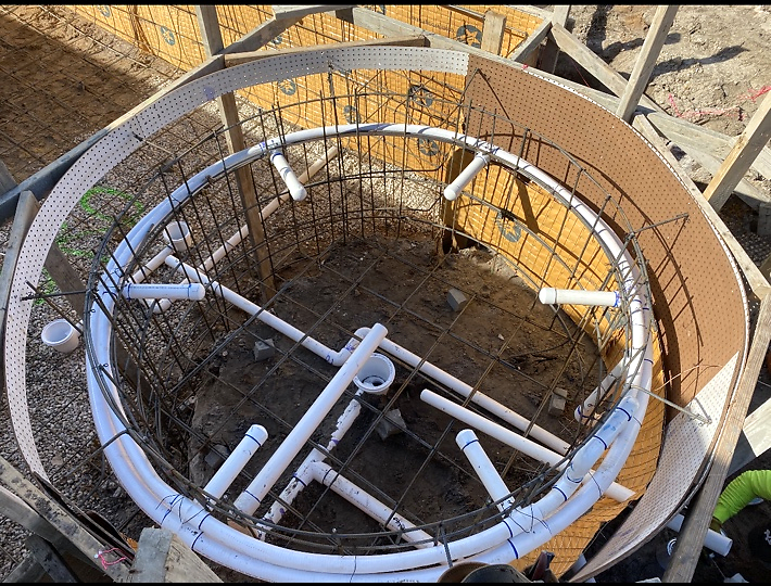 Detailed spa plumbing installation